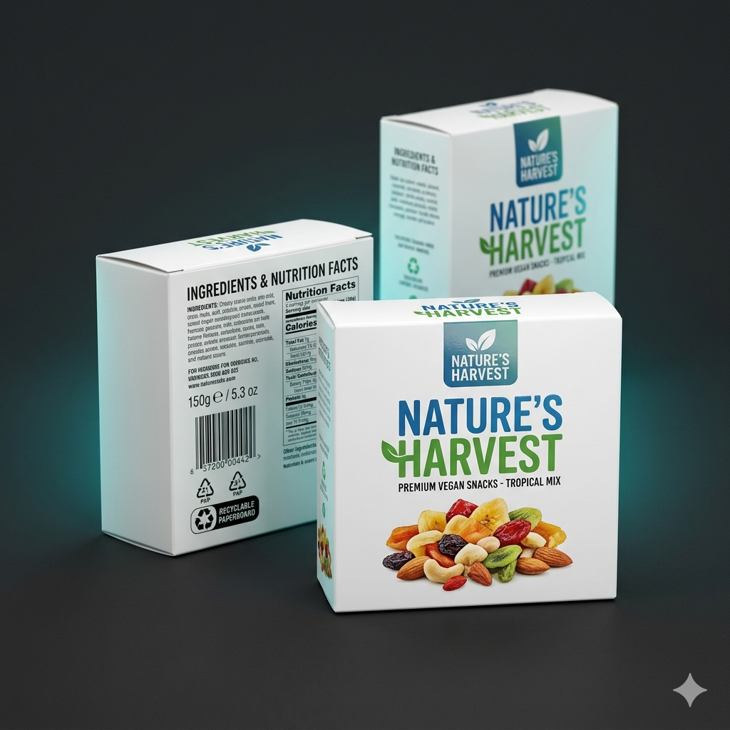 Custom printed folding cartons for retail shelf — SBS paperboard with full-color CMYK print